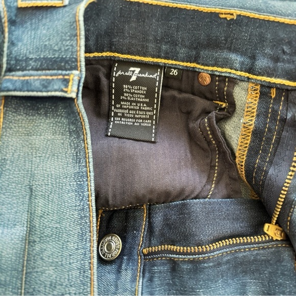 7 For All Mankind Cropped Boot Dark Jeans – Size 26 - Picture 5 of 6